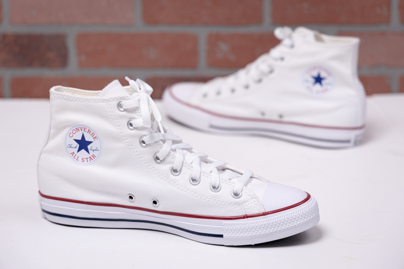 Converse All Star white canvas on white background