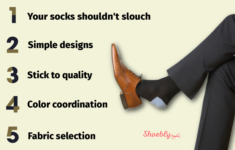 How to Wear Socks with a Suit Infographic
