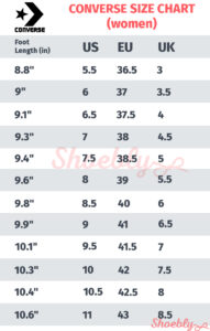 Do Converse Run Big? Converse Sizing Guide (+ Size Chart)