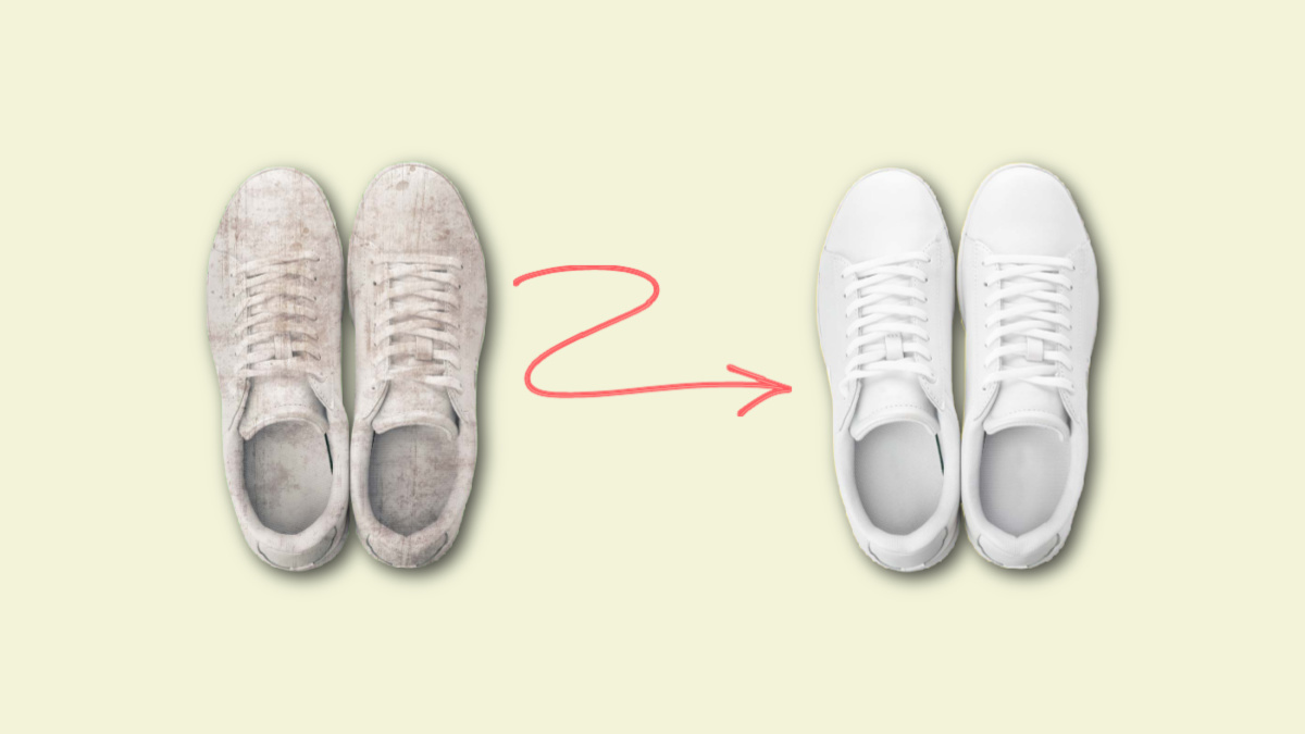 how to clean white leather sneakers