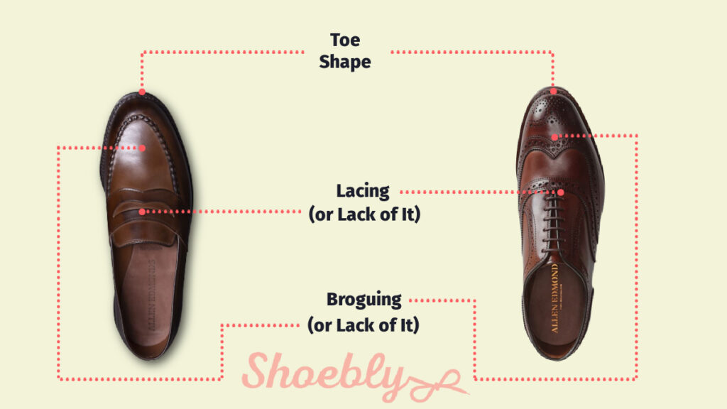 loafers vs oxfords differences infographic