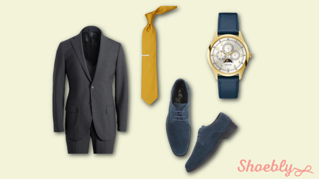 styling blue shoes complementary colors
