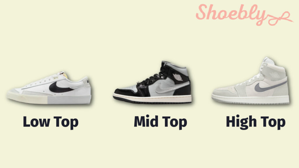 High Top Mid Top and Low Top Sneakers by shoebly