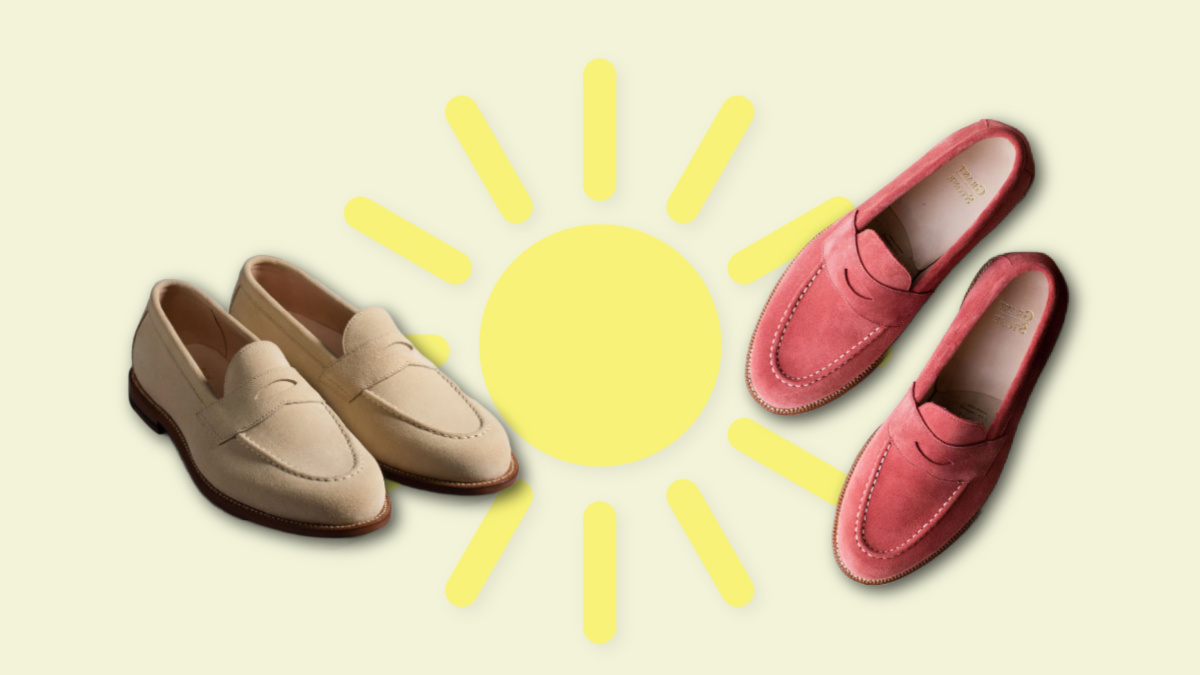 can you wear suede shoes in the summer - Grand Stone Traveler Penny Suede loafers & the sun