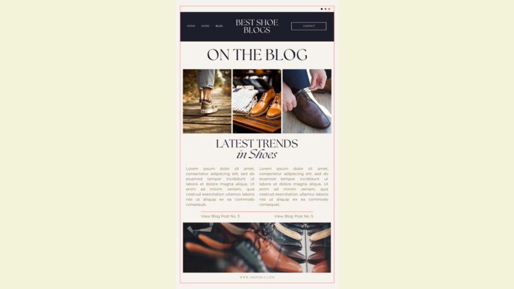 best shoe blogs - the shoe blog page template