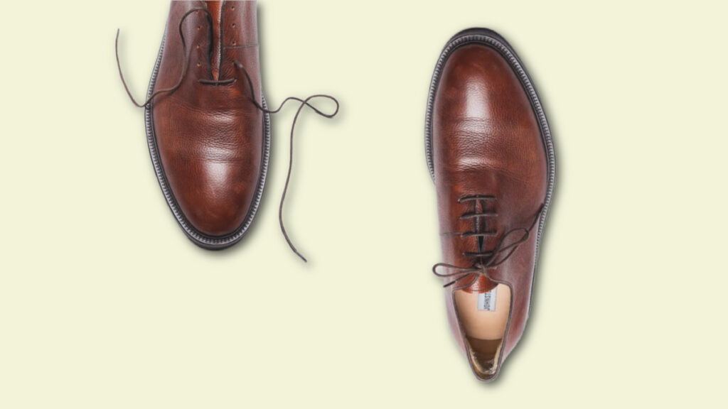 how to lace dress shoes - dress shoes laced with a bar lacing technique