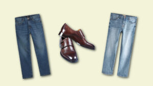 how to wear dress shoes with jeans - mens jeans & monk strap shoes