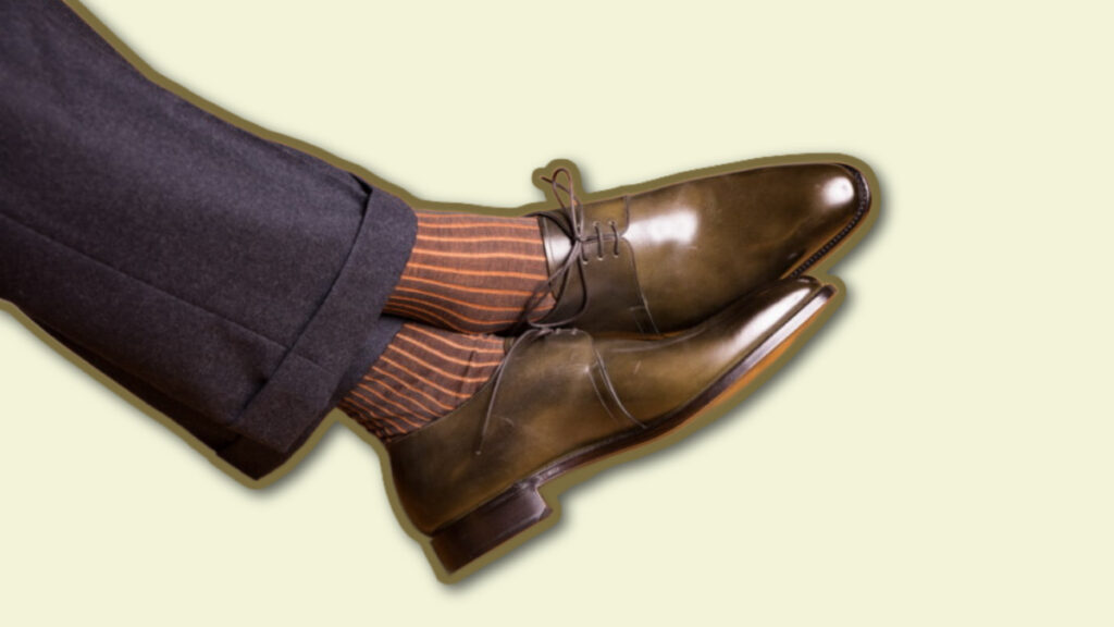 socks with dress shoes - combination of socks, dress shoes & trousers