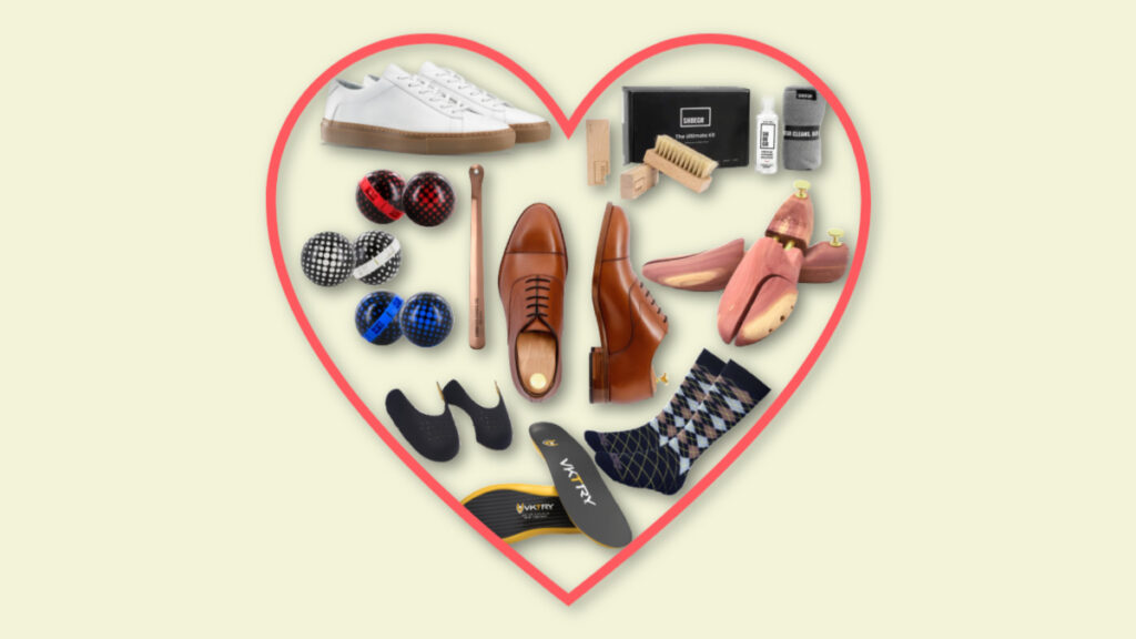 things every shoe lover should own - oxfords, sneakers, shoe care kit, cedar shoe trees, sneaker balls, shoehorn, dress socks, insoles